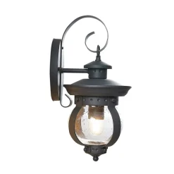 Lindby udendørs væglampe Farley, 40 cm, mørkegrå, IP44, E27