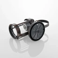 Lindby udendørs væglampe Farly, rustbrun, aluminium, 17 cm