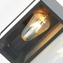 Lindby udendørs væglampe Filimon, antracit, 22 cm, IP44, E27