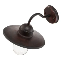 Lindby udendørs væglampe Filip, rustbrun, 30 cm, E27, IP44