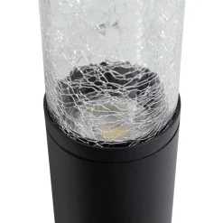 Lindby udendørs væglampe Gavros, sort, aluminium, sensor
