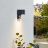Lindby udendørs væglampe Gelso, aluminium, 15 cm, GU10, sensor