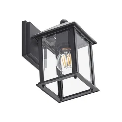 Lindby udendørs væglampe Giavanna, 23,3 cm, antracit, glas