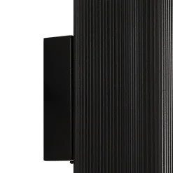 Lindby udendørs væglampe Halvar, sort, 24 cm, 2 x GU10, IP65