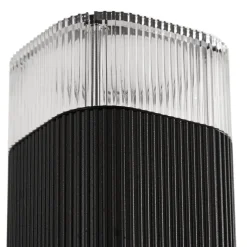 Lindby udendørs væglampe Halvar, sort, 20 cm, 2 x GU10, IP65