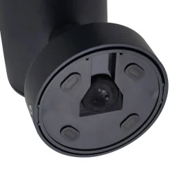 Lindby udendørs væglampe Heulo, Ø 10,5 cm, røggrå, sensor