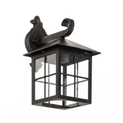 Lindby udendørs væglampe Ida, rustfarvet, lygte, 34 cm, E27