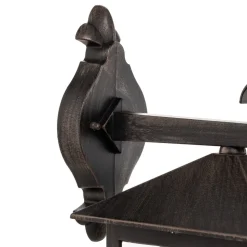 Lindby udendørs væglampe Ida, rustfarvet, lygte, 34 cm, E27