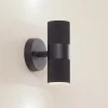 Lindby udendørs væglampe Jovane, sort, aluminium, 2 lyskilder