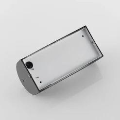 Lindby udendørs væglampe Junias, 24 cm, antracit, sensor