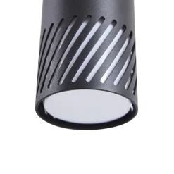 Lindby udendørs væglampe Lurinda, 1 lyskilde, sort, aluminium, Ø10cm