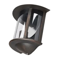 Lindby udendørs væglampe Maelis, rustbrun, metal, 27 cm, E27