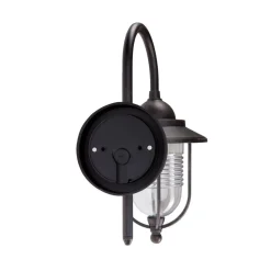 Lindby udendørs væglampe Meret, højde 37 cm, rustfarvet, aluminium
