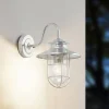 Lindby udendørs væglampe Naleta, galvaniseret sølv, stål