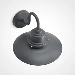 Lindby udendørs væglampe Roisin, antracit, metal, 31 cm