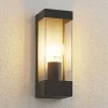 Lindby udendørs væglampe Tilian, højde 25 cm, antracit, stål