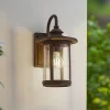 Lindby udendørs væglampe Zayn, rustfarvet, glas, IP23