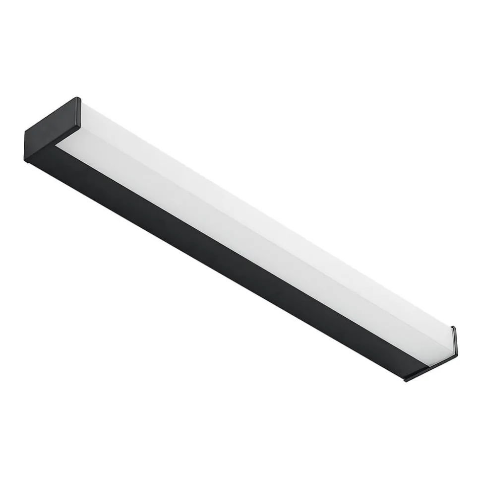 Lindby Ulisan LED-væglampe til bad, kantet 58,8 cm