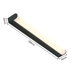 Lindby Ulisan LED-væglampe til bad, rund, 58,8 cm