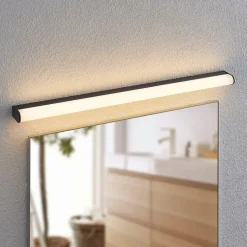 Lindby Ulisan LED-væglampe til bad, rund, 88,8 cm