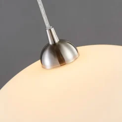 Lindby Valeria hængelampe, hvid, glas, Ø 40 cm, E27