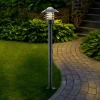 Lindby vejlampe Belmiro, jern, 100 cm høj, E27, sort