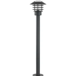 Lindby vejlampe Belmiro, jern, 100 cm høj, E27, sort