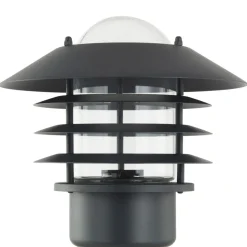 Lindby vejlampe Belmiro, jern, 100 cm høj, E27, sort