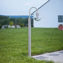Lindby vejlampe Damion, 140 cm, stål, E27, IP44