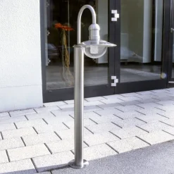 Lindby vejlampe Damion, 140 cm, stål, E27, IP44