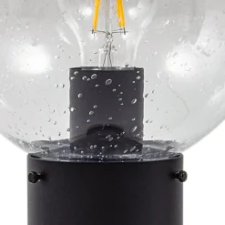 Lindby vejlampe Dangan, klar, 90 cm, glas, sensor