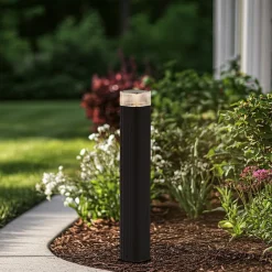 Lindby vejlampe Halvar, 50 cm, sort, IP65, GU10