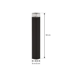 Lindby vejlampe Halvar, 50 cm, sort, IP65, GU10