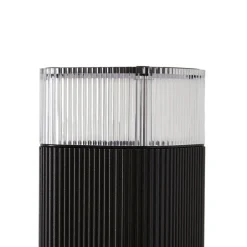 Lindby vejlampe Halvar, 80 cm, sort, IP65, GU10, sensor