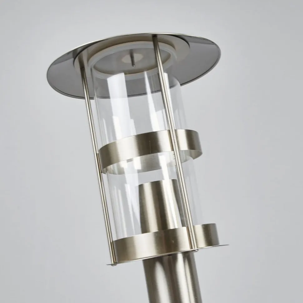 Lindby vejlampe Noemi, grå, stål, 80 cm, IP44