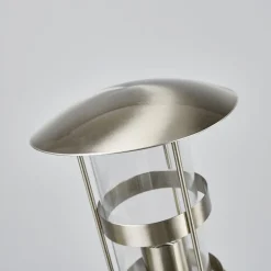 Lindby vejlampe Noemi, grå, stål, 80 cm, IP44
