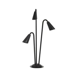 Lindby vejlampe Sorvete, sort, metal, 3 lyskilder, 83 cm