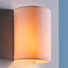 Lindby væglampe Annalisa, højde 20 cm, hvid, tekstil
