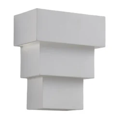 Lindby væglampe Antonella, hvid gips, G9, kan males, 21 cm