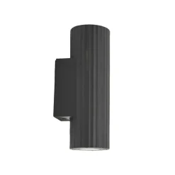 Lindby væglampe Christa, antracit, beton, 25 cm, krusning