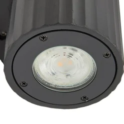 Lindby væglampe Christa, antracit, beton, 25 cm, krusning