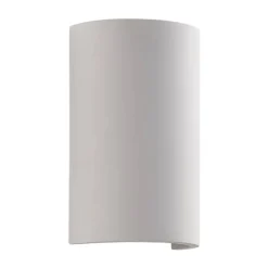 Lindby væglampe Colja, rund, højde 16 cm, gips, hvid