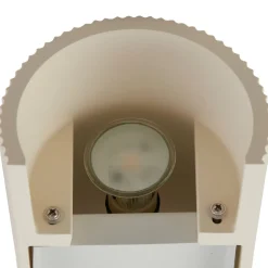 Lindby væglampe Colja, rund, højde 30,5 cm, gips, beige