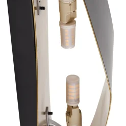 Lindby væglampe Dailin, sort/guld, 30 cm, metal