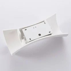 Lindby væglampe Edon, hvid, gips, konkav, 30 cm