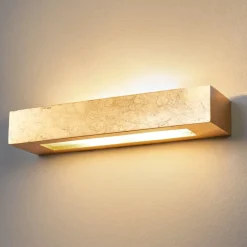 Lindby væglampe Emina, guld, gips, 36 cm, E14