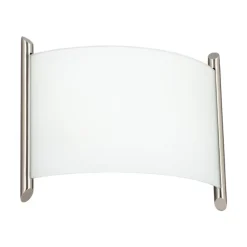 Lindby væglampe Filippa, 31 cm, nikkel, glas, E27