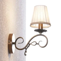 Lindby væglampe Finnick, antik messingfarve, 34 cm, E14