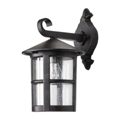Lindby væglampe Florentine, 35 cm, rustfarvet, aluminium, IP44