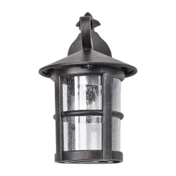 Lindby væglampe Florentine, 35 cm, rustfarvet, aluminium, IP44